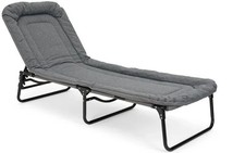 Berger Dreibeinliege gepolstert grau meliert Campingzubehör Wohnmobil B-Ware