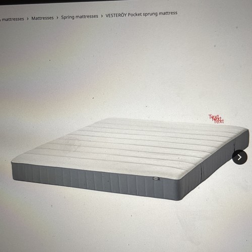 Ikea white mattress 180 x - 180, cm