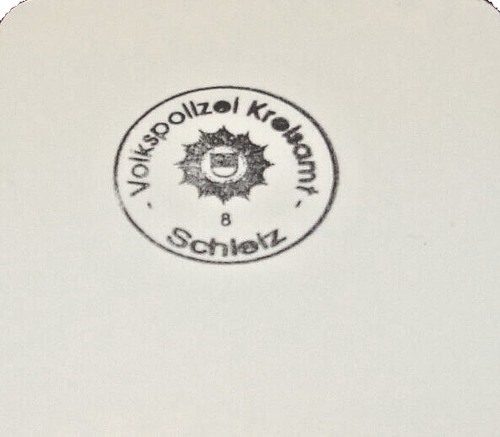Volkspolizei stempel - volkspolizei, /