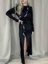 Zara satiniertes midi kleid - midi,