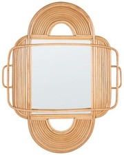 Wandspiegel rattan natürlich - wandspiegel,
