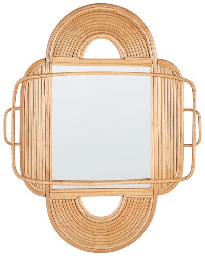 Wandspiegel rattan natürlich - wandspiegel,