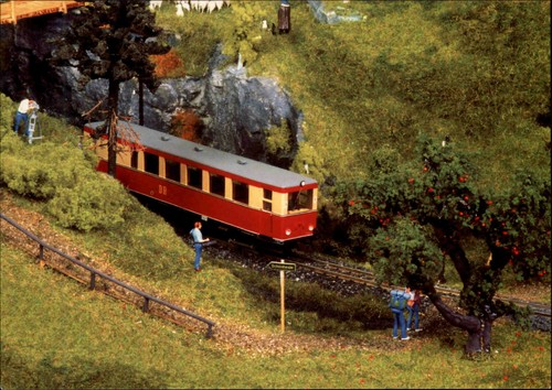 Modell eisenbahn postkarte - modell-eisenbahn,