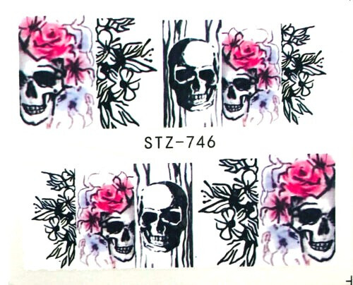 Skull nail art nagel - art, sticker
