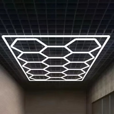 14x Hexagon Werkstatt Garage Wand Decken Leuchte Waben Beleuchtung LED Lampe