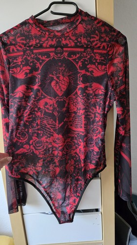 Damen mesh body langarm - body,