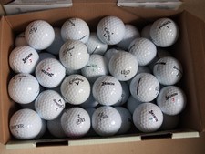 42 Golfbälle, gebraucht, Markenmix: Vice, Srixon, TaylorMade etc.