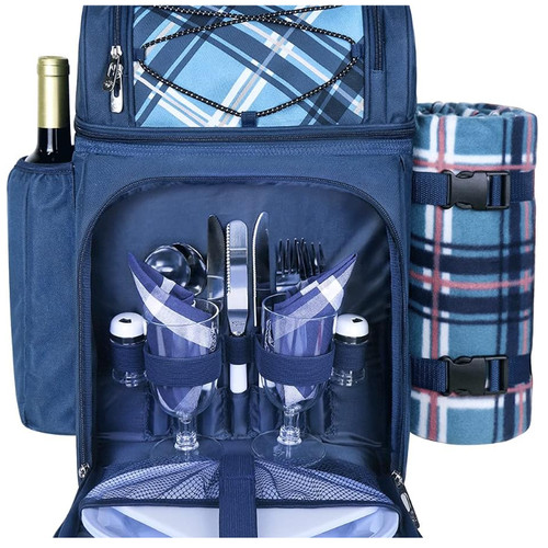 Picknickrucksack mit kühlfach - picknickrucksack,