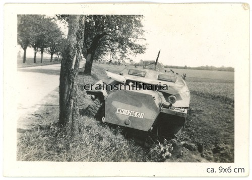 Orig foto zerstörte sdkfz - foto,
