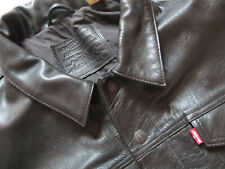 Levi's Herren Echt Leder Jeansjacke Gr. XXL, Schwarz ! Biker Jacke, Lederjacke !