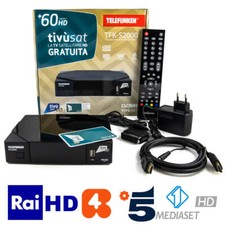Tivusat Receiver mit Karte aktiviert HD Sat Ricevitore Italia TV TFKS 2000 Telef