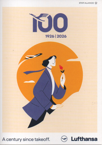 Eine postkarte der lufthansa - #,