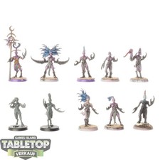 Hedonites of Slaanesh - 10 Daemonettes of Slaanesh - teilweise bemalt