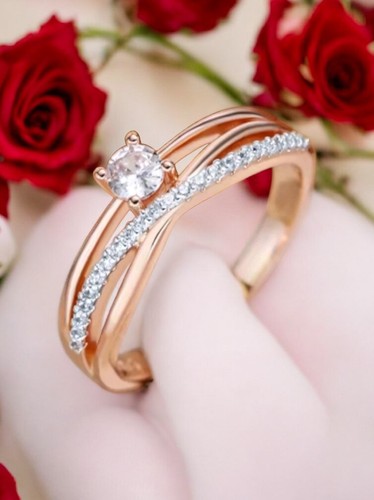 Edles damen ring rosegold - ,