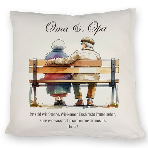 Oma und opa - opa, bank