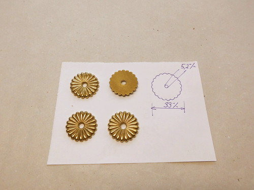Zier rosette messing - messing, mm