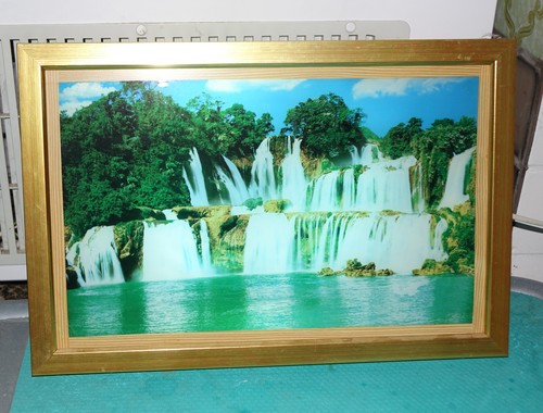 Vintage leuchtbild wasserfall - vintage,