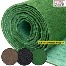 Kunstrasen Teppich Grün Braun