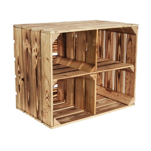 Geflammte obstkiste 50x40x30cm - obstkiste,