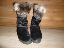 Yeti Boots Vintage Fellschuh schwarz Italy Schneeschuh 40