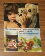 Seltene Werbung CALVE HAZELNOOT CREME Haselnuss Creme Brotaufstrich 1981