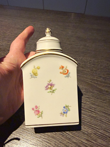 Meissen eckige teedose mit - eckige,