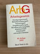 ARBEITSGESETZE (ArbG) | Beck-Texte im dtv 730 Seiten 