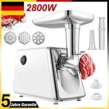 2800W Elektrischer Fleischwolf Wurstfüller Zerkleiner Abnehmbare Wurstmaschine