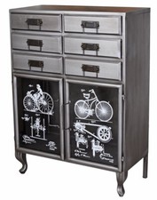 Schubladenkommode Metallkommode Fabrik Loft Metall Möbel Arztschrank  Vintage