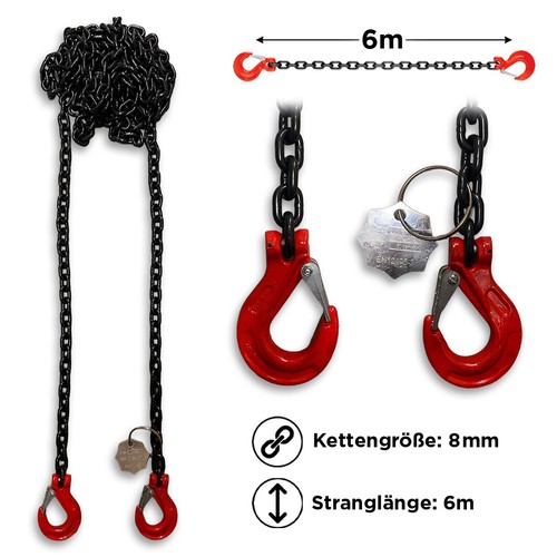 Zurrkette 8mm - 6m, –