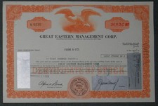Great Eastern Management Corp. 1974 830 Shares