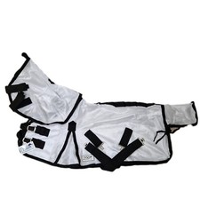 Fliegendecke Weiß  + Halsteil 70 75 80 85 90 95 100 cm Mini Shetty Falabella TY