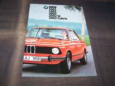 TOPRARITÄT Herrlicher Prestige Prospekt BMW 02er 1602 1802 2002 tii von 1974 !!!