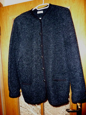 Damen Jacke John Lord Trachten Wolljanker anthrazitgrau oversized Gr. S