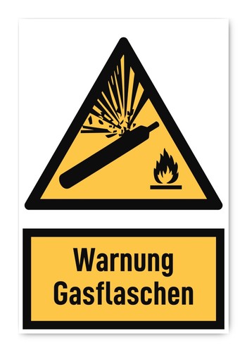 Warnung gasflaschen - warnung,