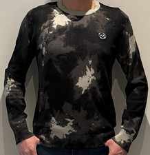 Armani Exchange Pullover Sweater M Schwarz Grau A|X Logo Original - Wie Neu!