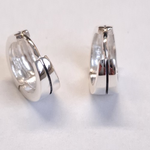 925 echt silber klapp creolen - 925,