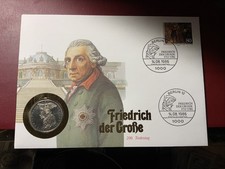 BRD Numisbrief mit 5 DM 1986-200. Todestag Friedrich der Grosse