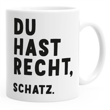 Kaffee-Tasse mit Spruch Du