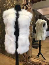 FUCHSWESTE PELZ WESTE WEISS