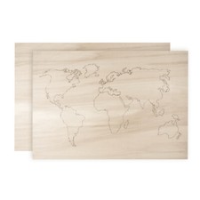 Holz-Weltkarte 2