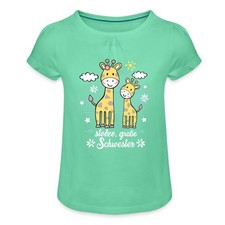 Stolze Große Schwester Giraffe Mädchen T-Shirt