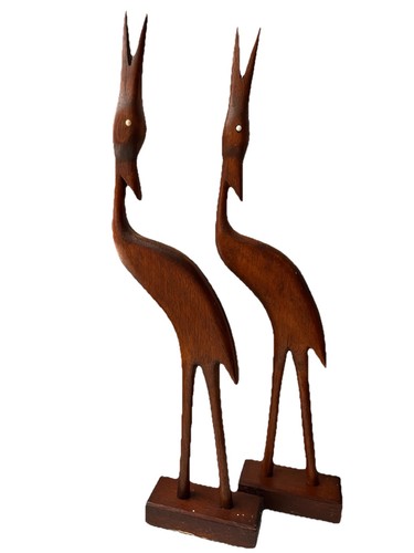 Kranich teakholz figuren - teakholz,