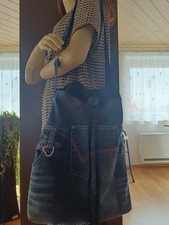 Damen umhängetasche aus jeans - aus,