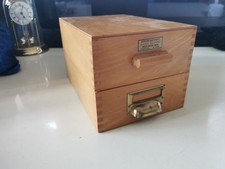 alter Karteikasten Holzkasten