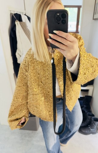 Zara bomber pailletten - bomber, jacke