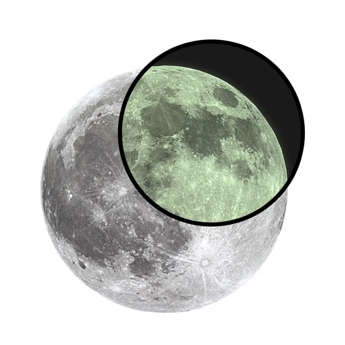 Mond nachtleuchtend wandtattoo - mond,