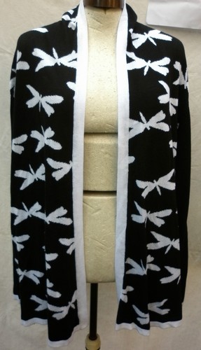 Jacquard strickjacke schwarz - jacquard,
