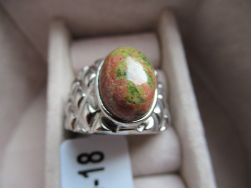 Unakite ring messing - unakite,