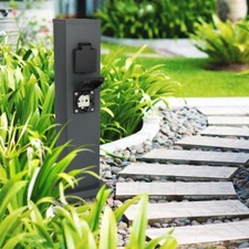 Garten Steckdosensäule für